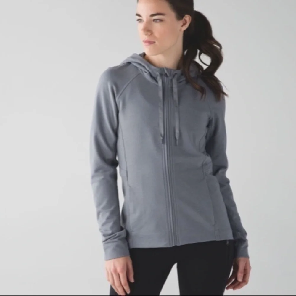 Lululemon Take Ten Full Zip Hoodie Battleship Size 4 - Picture 3 of 16